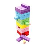 Lewo Wooden Stacking Board Games Building Blocks for Kids 48 Pieces